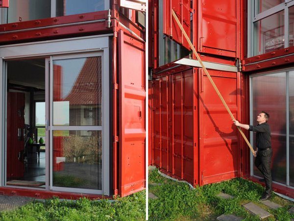 Ngôi nhà được thiết kế bằng những container