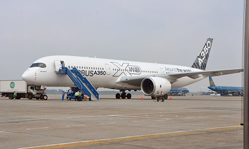 Tin Tuc Tong Hop Hình ảnh Airbus A350 bay thử tại Việt Nam