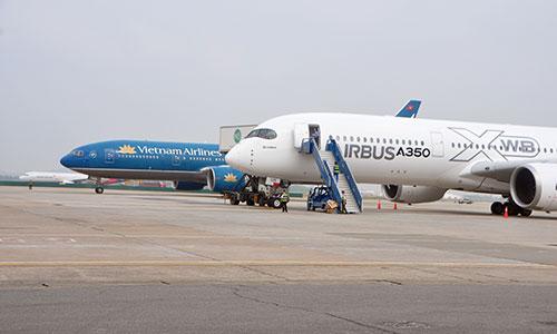 Hình ảnh Airbus A350 bay thử tại Việt Nam