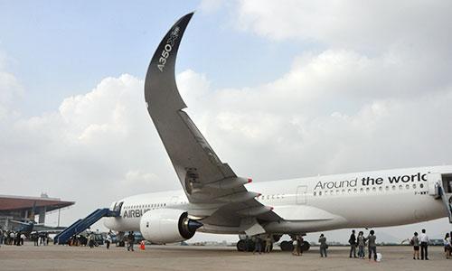 Hình ảnh Airbus A350 bay thử tại Việt Nam