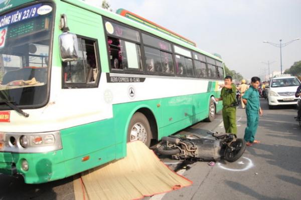 Tai nạn giao thông với xe buýt một người chết tại chỗ